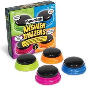 Learning Resources Recordable Answer Buzzers - Set of 4, Ages 3+ New Open Box